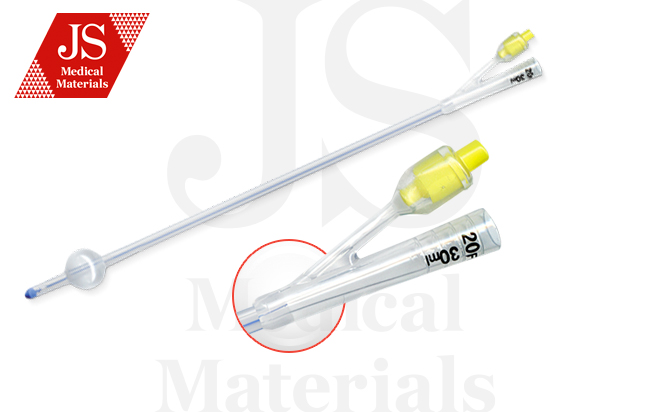 Катетер урологічний типу Фолея силіконовий 2-х ходовий JS, розмір 22